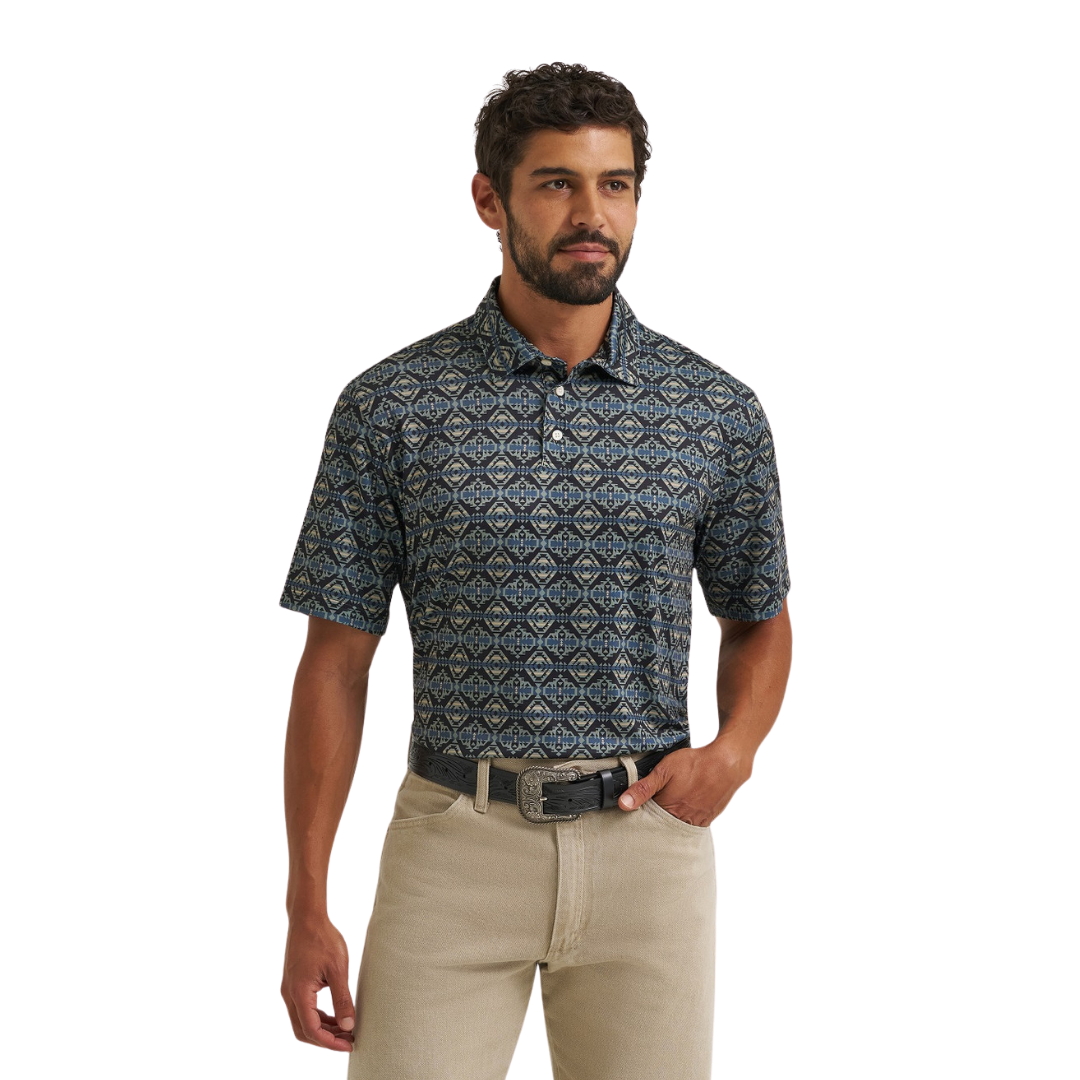 Wrangler Men's Performance Jet Black Polo Shirt