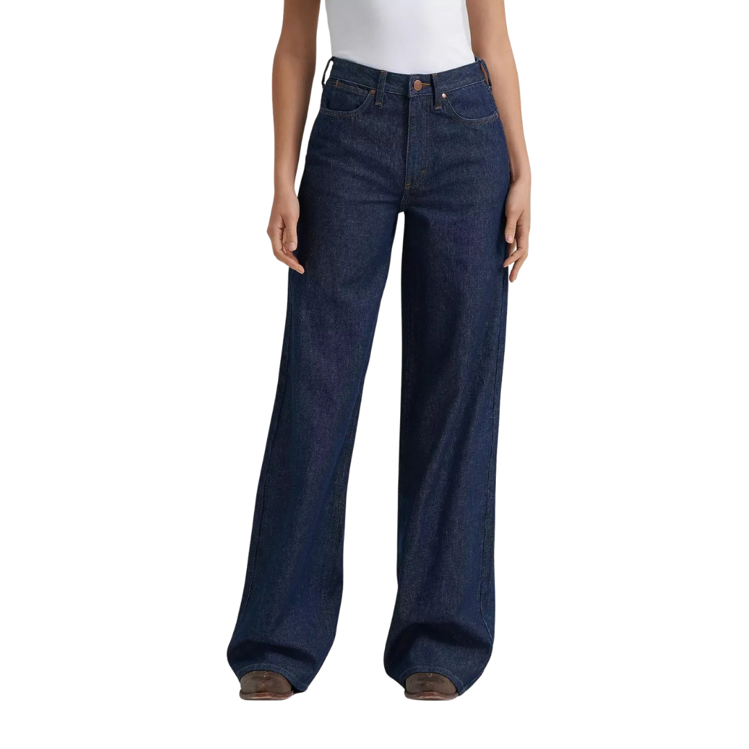 Wrangler Women's Bailey Wide Leg High Rise Denim Jeans