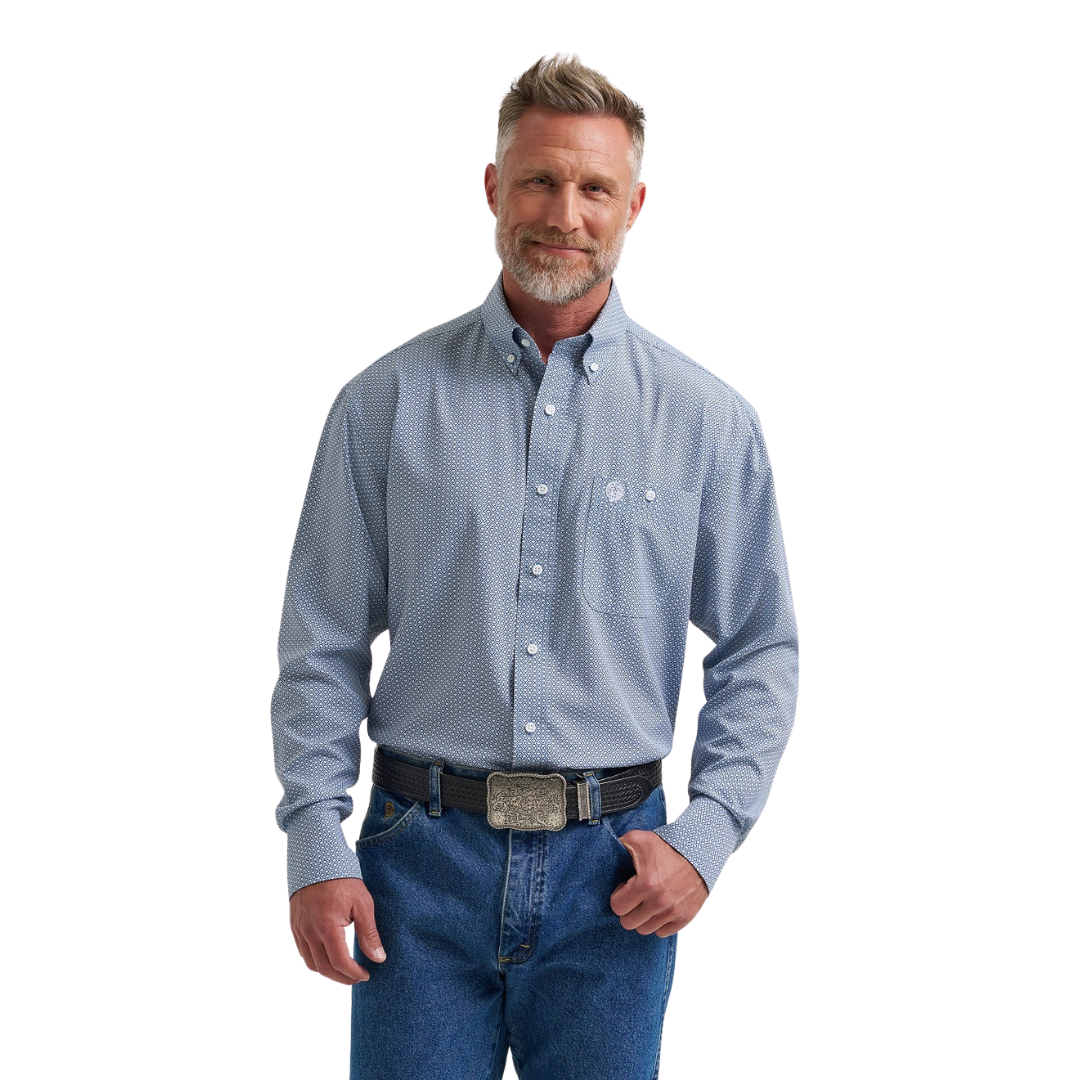 Wrangler Men's George Straight Blue Shirt