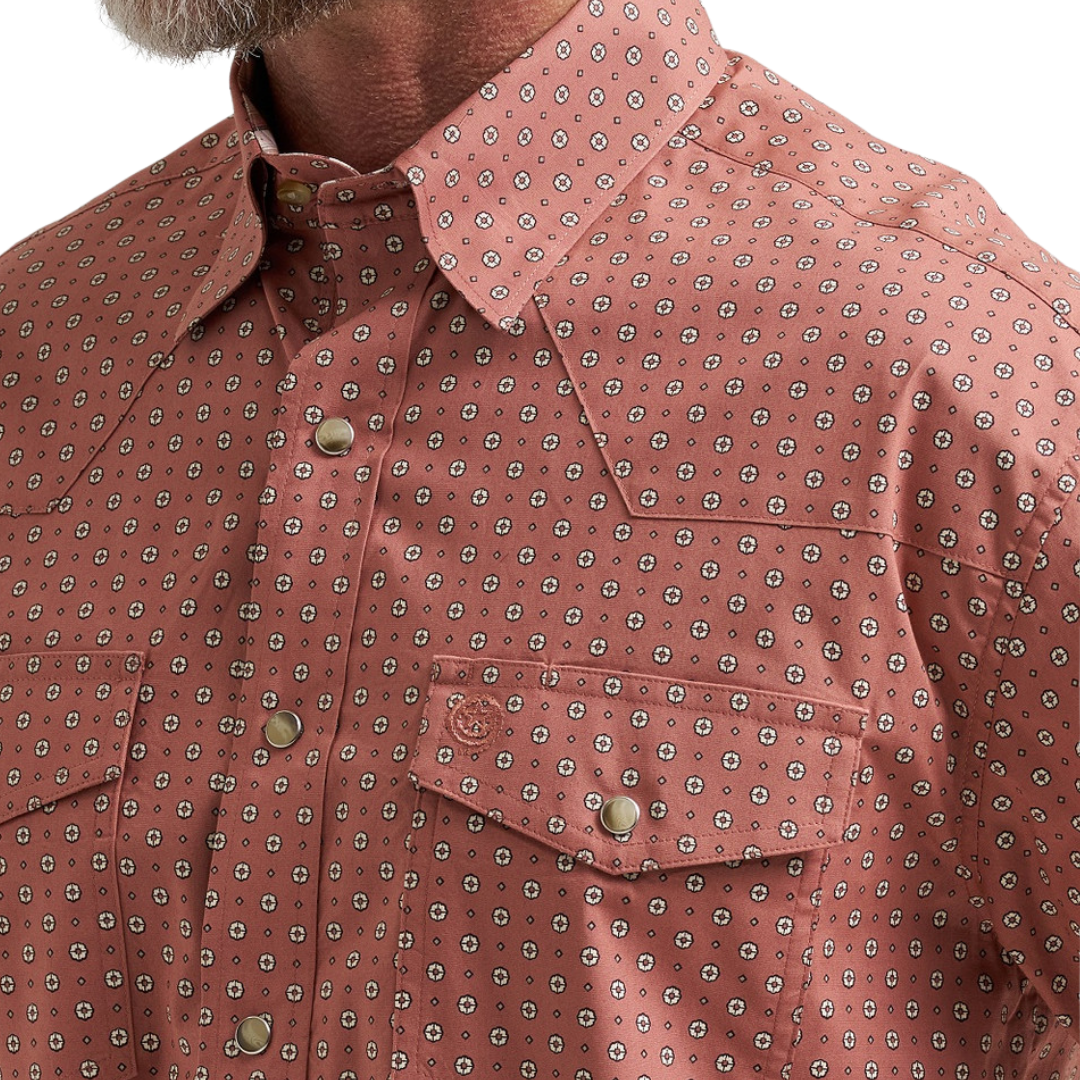 Wrangler Men's George Strait Traubadour Rust Shirt