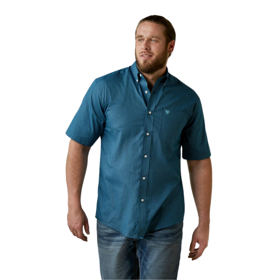 Ariat Men's Eli Navy Reef Blue Shirt