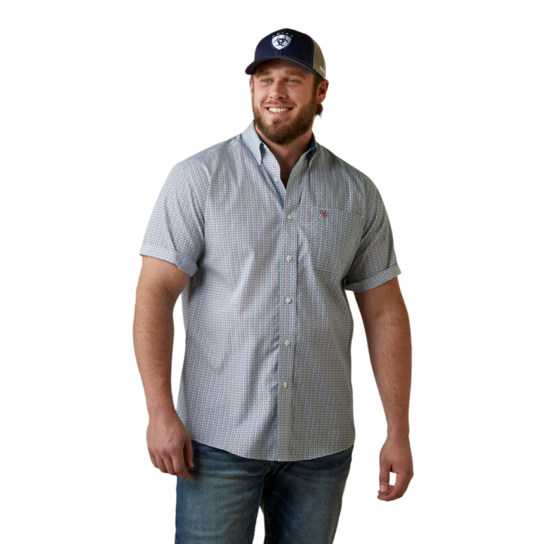 Ariat Men's Eron Aegean Blue Shirt