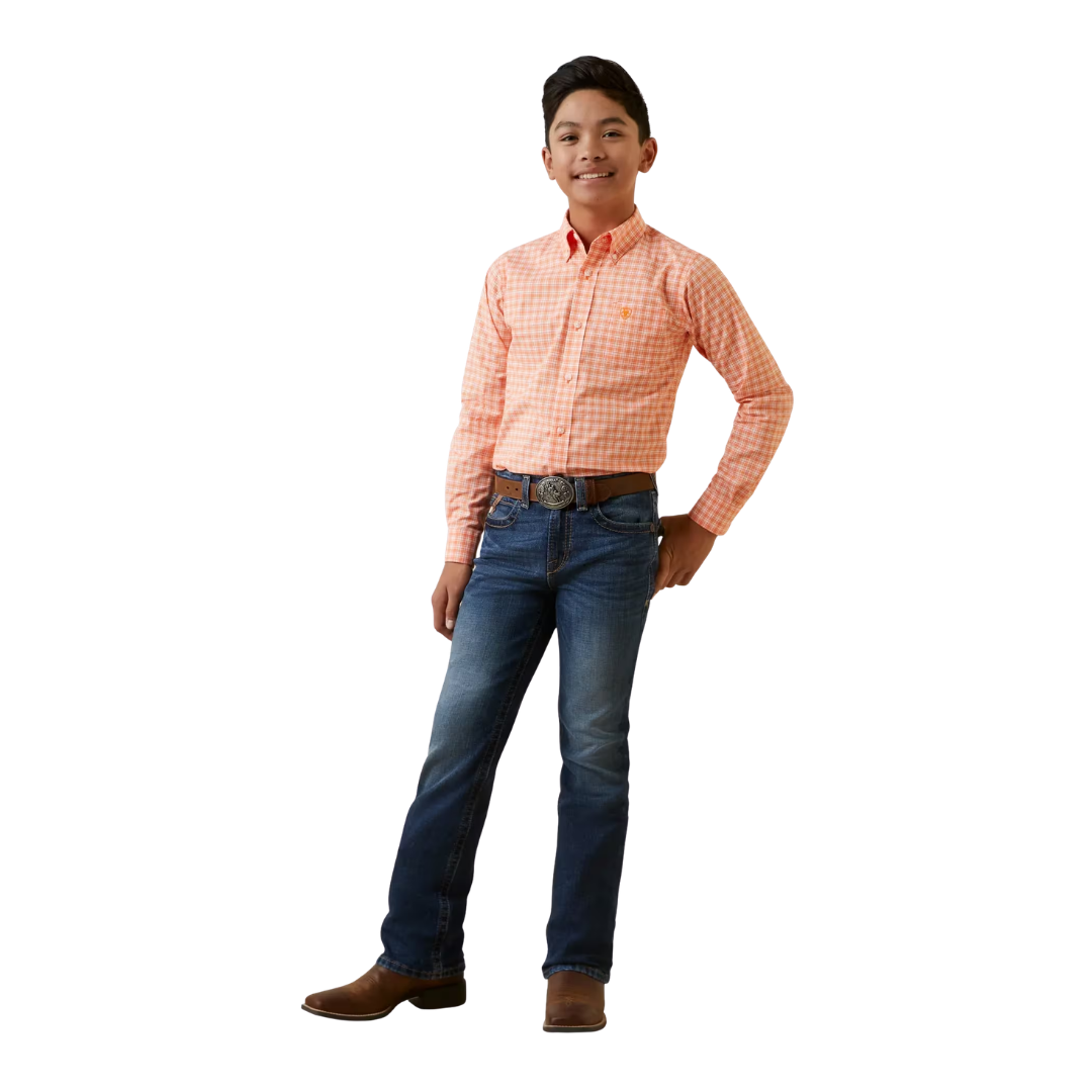Ariat Boys Matias Orange Shirt