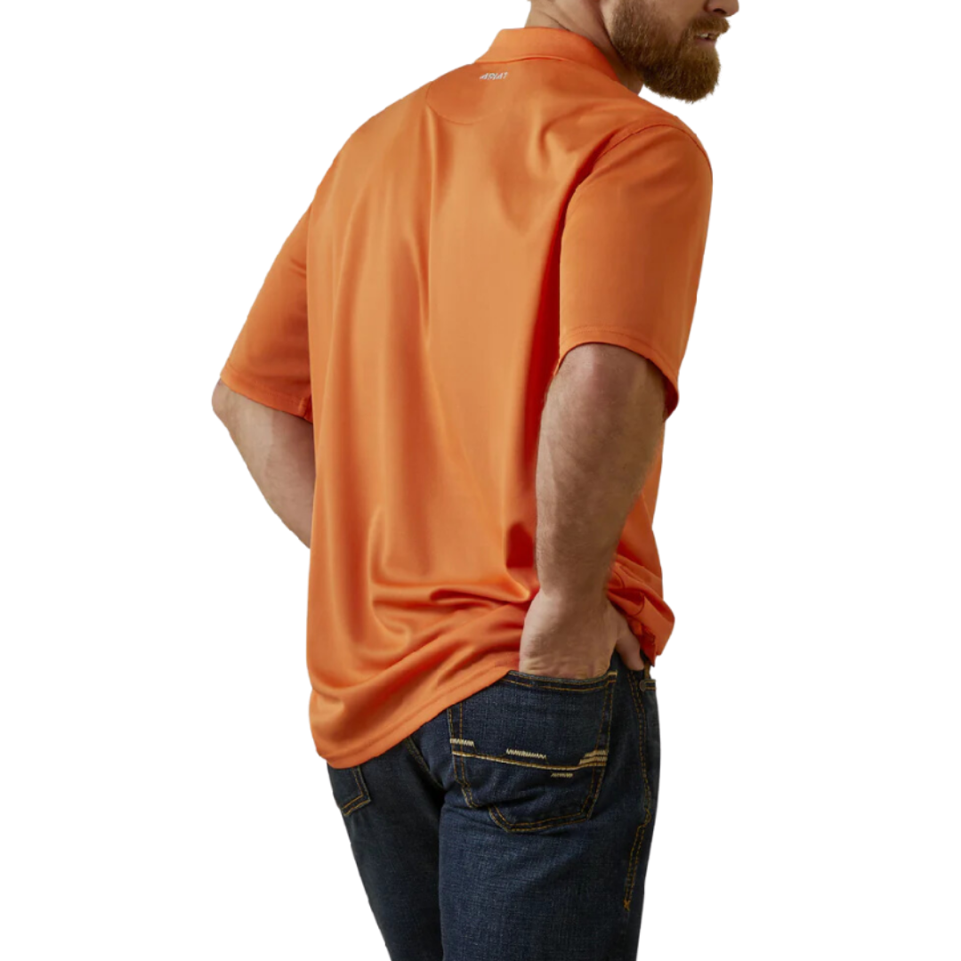 Ariat Men's TEK Polo Orange Shirt