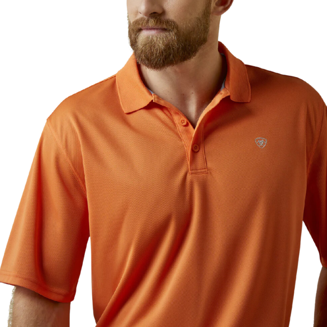 Ariat Men's TEK Polo Orange Shirt