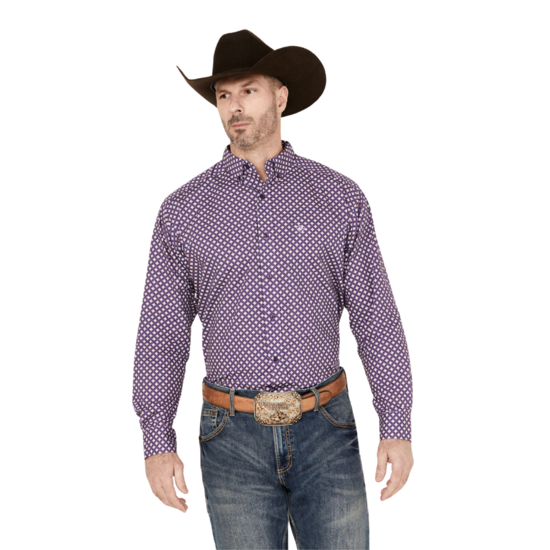 Ariat Men's Misael Classic Purple Shirt