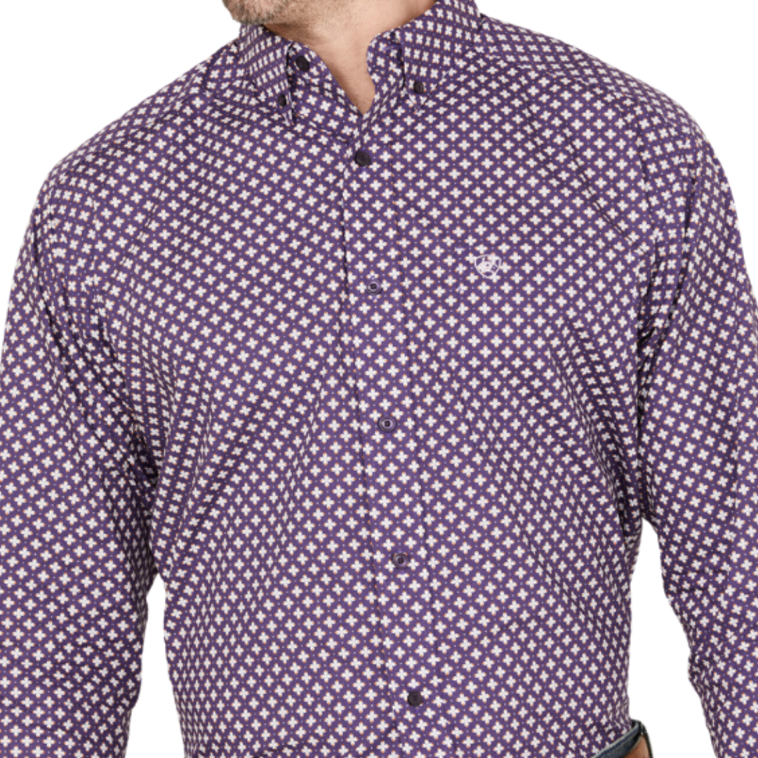 Ariat Men's Misael Classic Purple Shirt