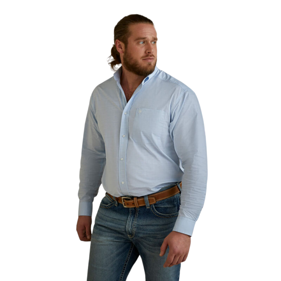 Ariat Men's Solid Slub Classic Fit Shirt