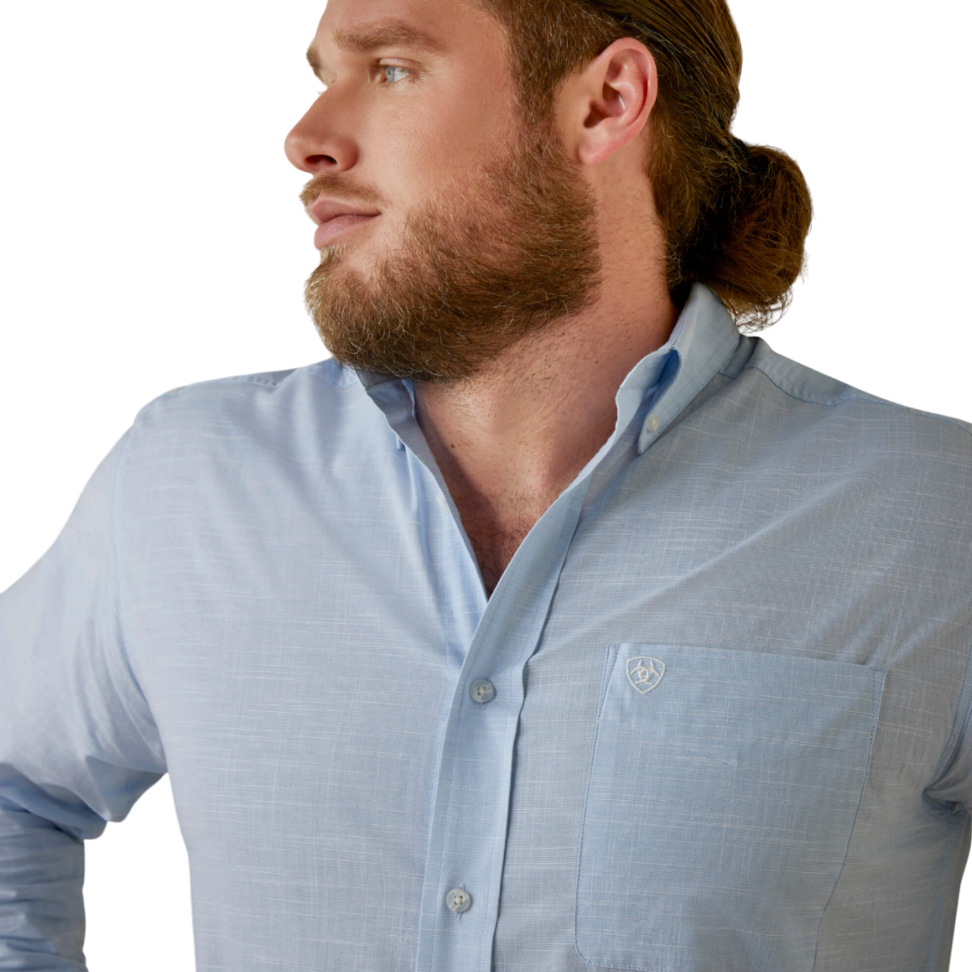 Ariat Men's Solid Slub Classic Fit Shirt