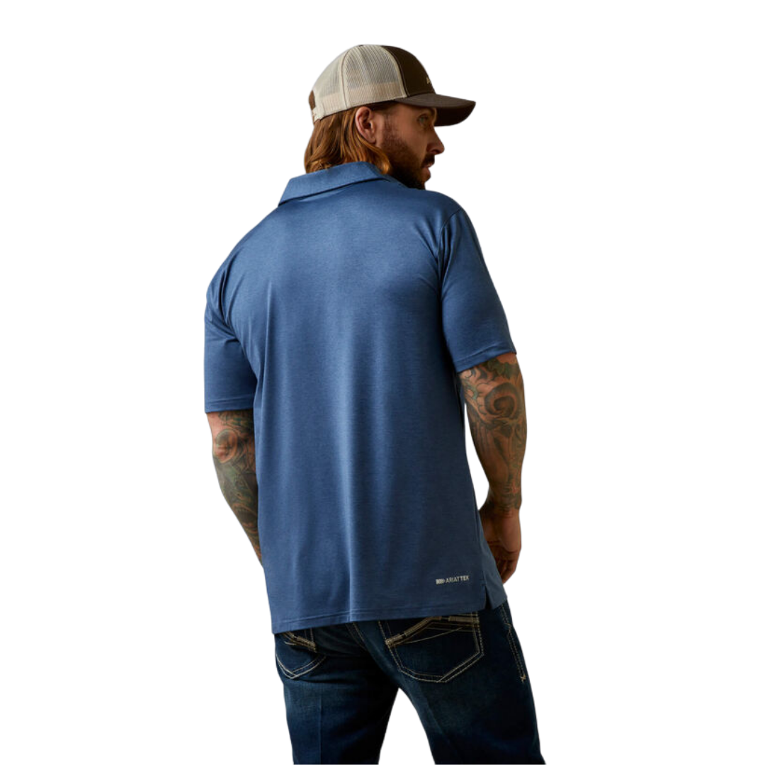 Ariat Mens Charger Fitted Blue Shirt