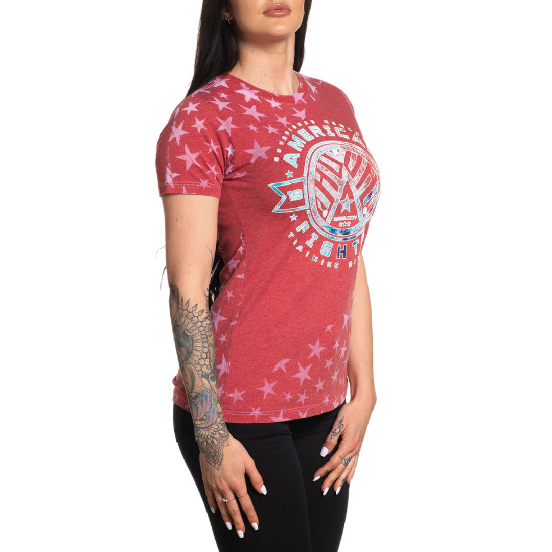 American Fighter Women's Bloomdale Red Shirt
