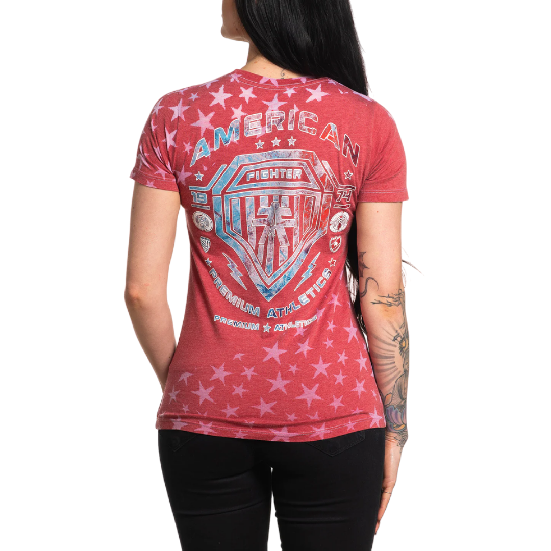 American Fighter Women's Bloomdale Red Shirt
