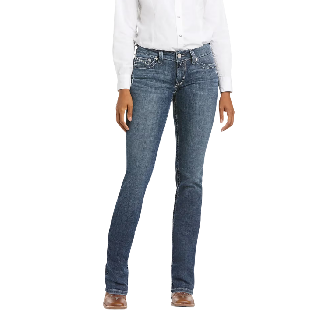 Ariat Women's Real Mid Rise Blue Jeans