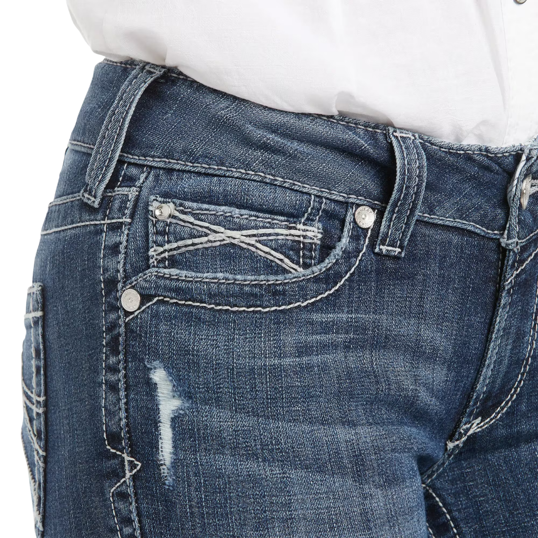Ariat Women's Real Mid Rise Blue Jeans