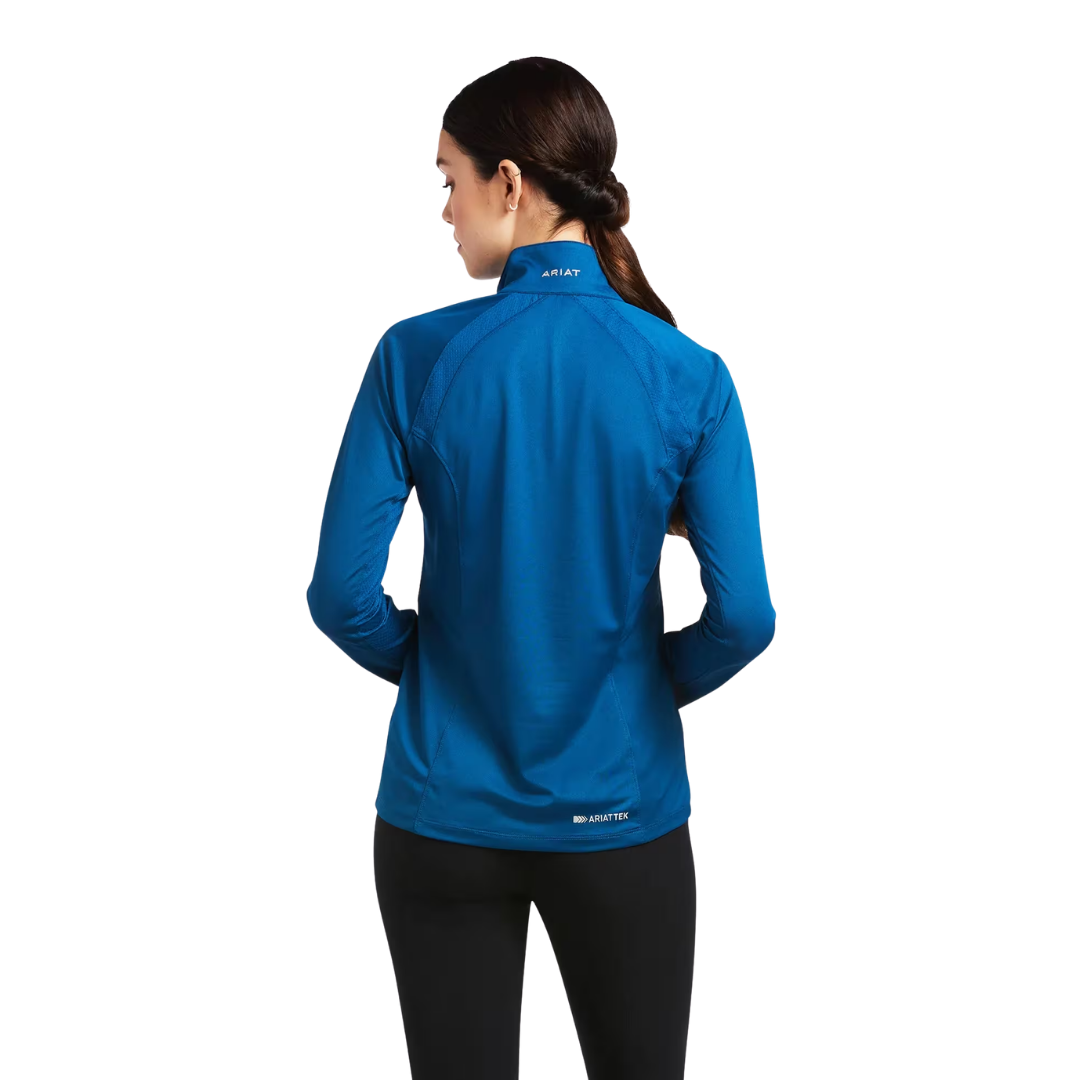 Ariat Women's Sunstopper 2.0 1/4 Zip Blue Shirts