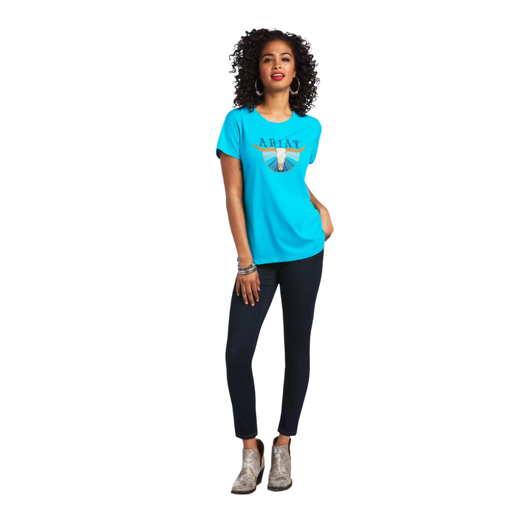 Ariat Women's Real Pacific Steerhead Blue Shirt