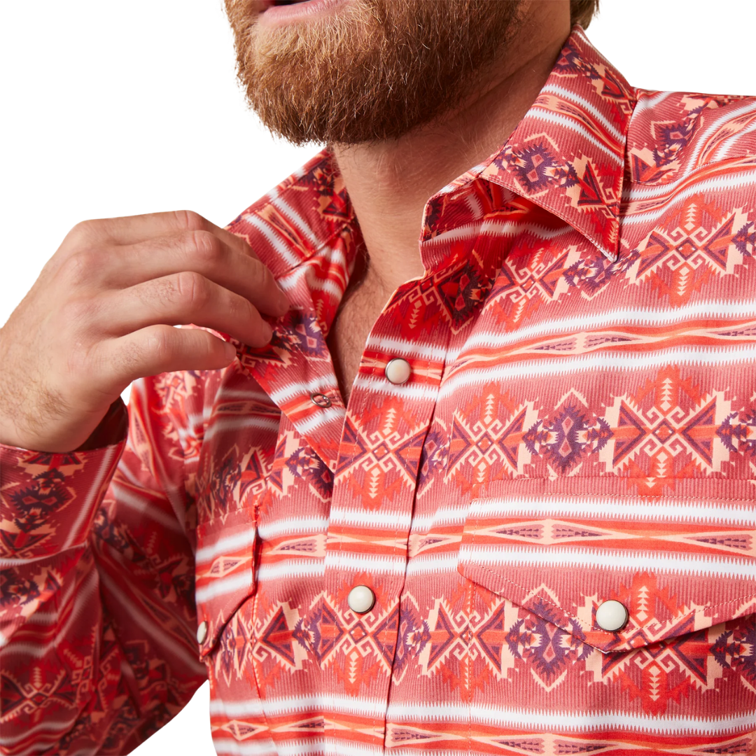 Ariat Men's Davon Classic Snap Red Shirt
