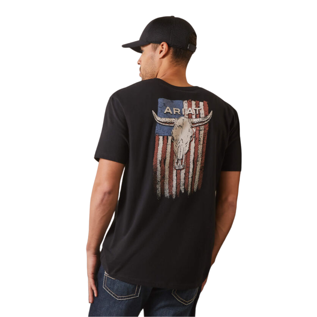 Ariat Men's Steer Skull Black Shirt