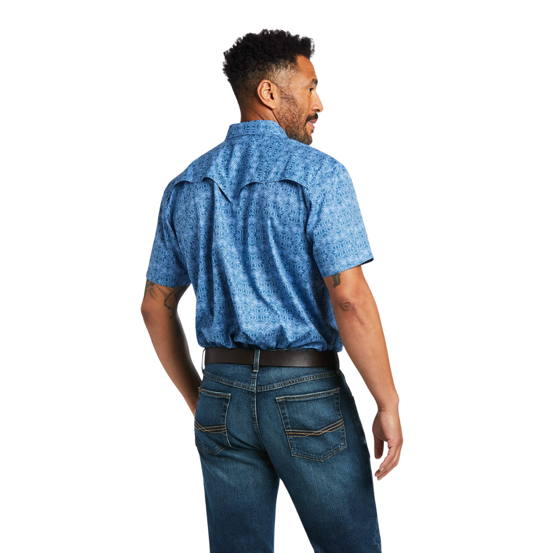Ariat Men's Venttek Western Blue Shirt