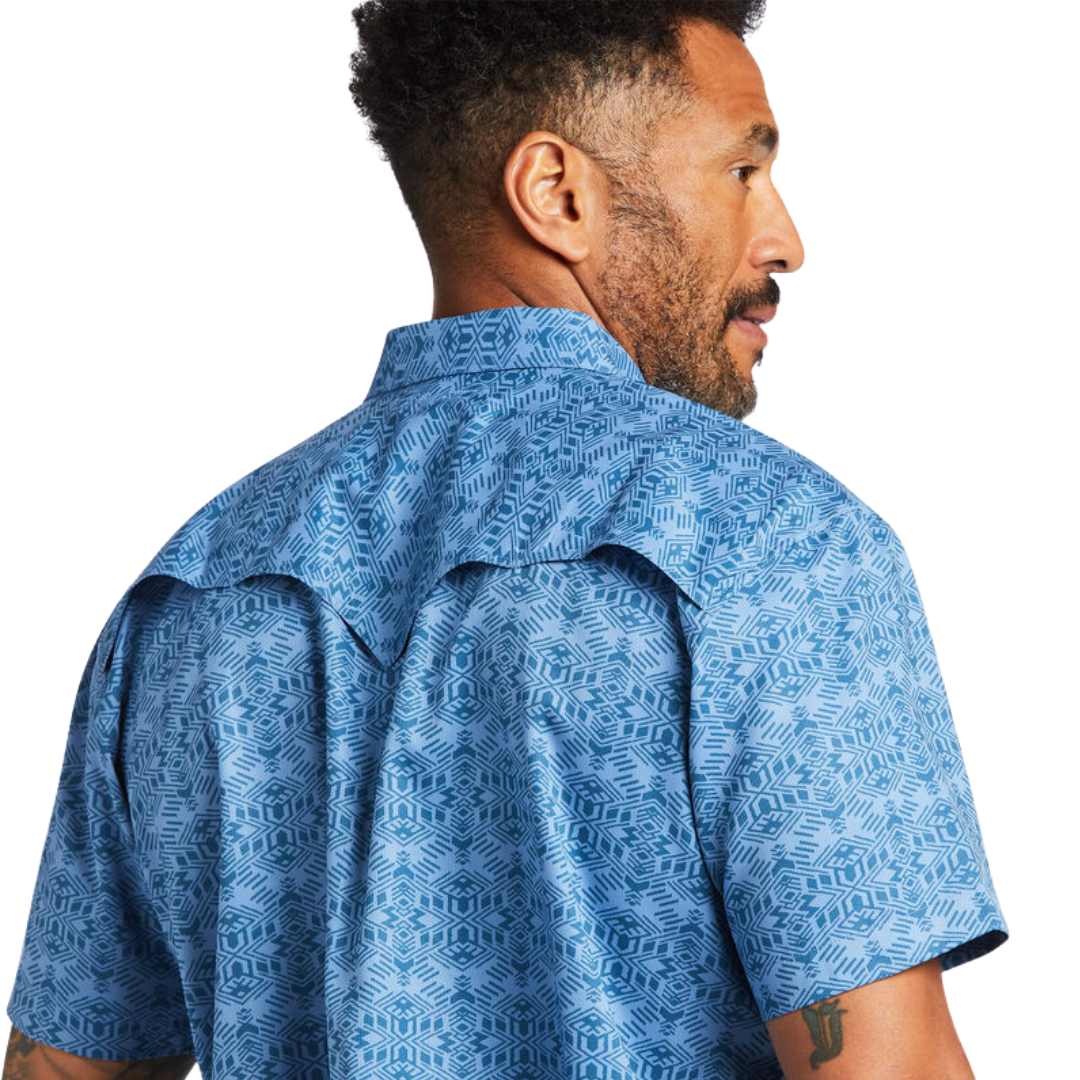 Ariat Men's Venttek Western Blue Shirt