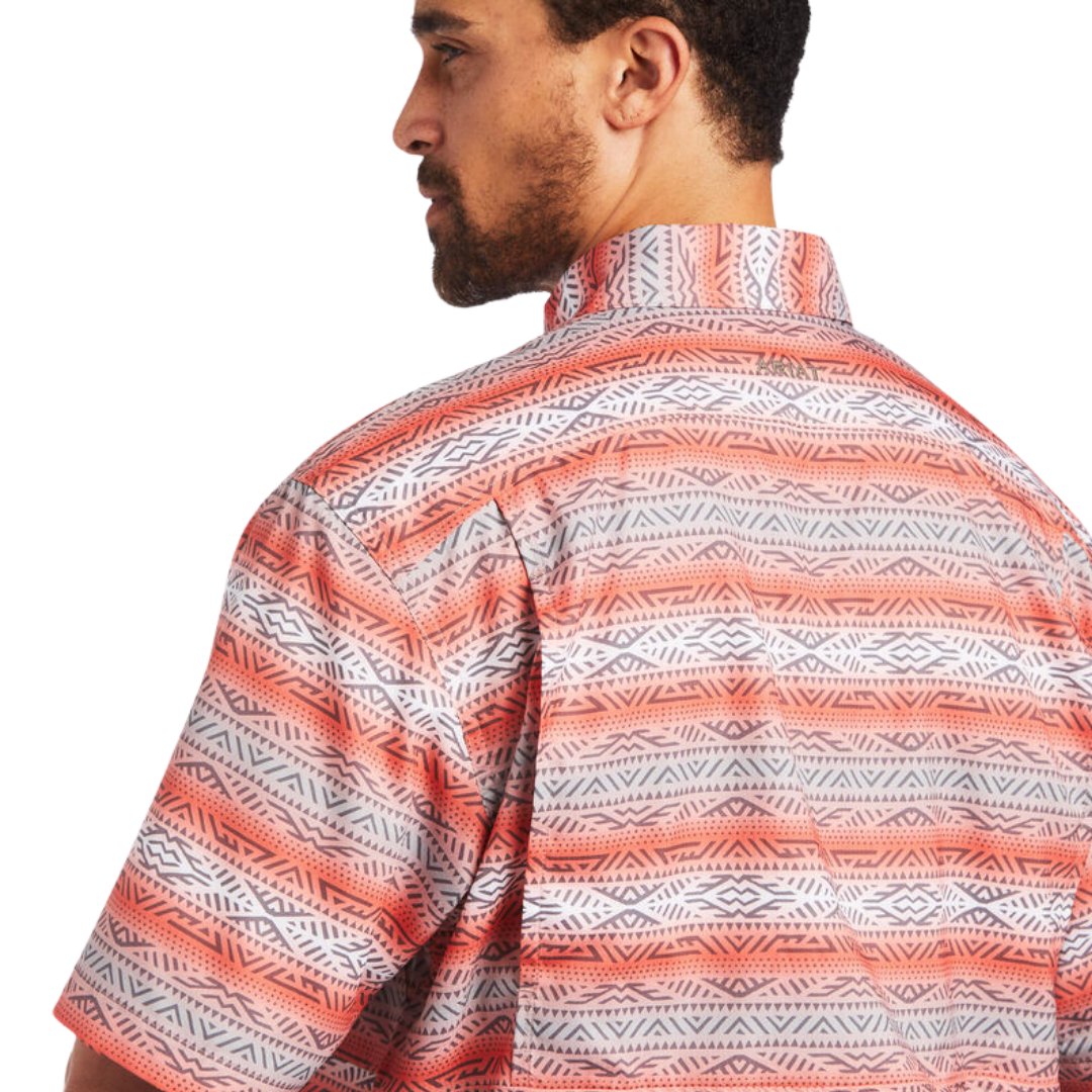 Ariat Men's Venttek Classic Fit Ombre Orange Shirt