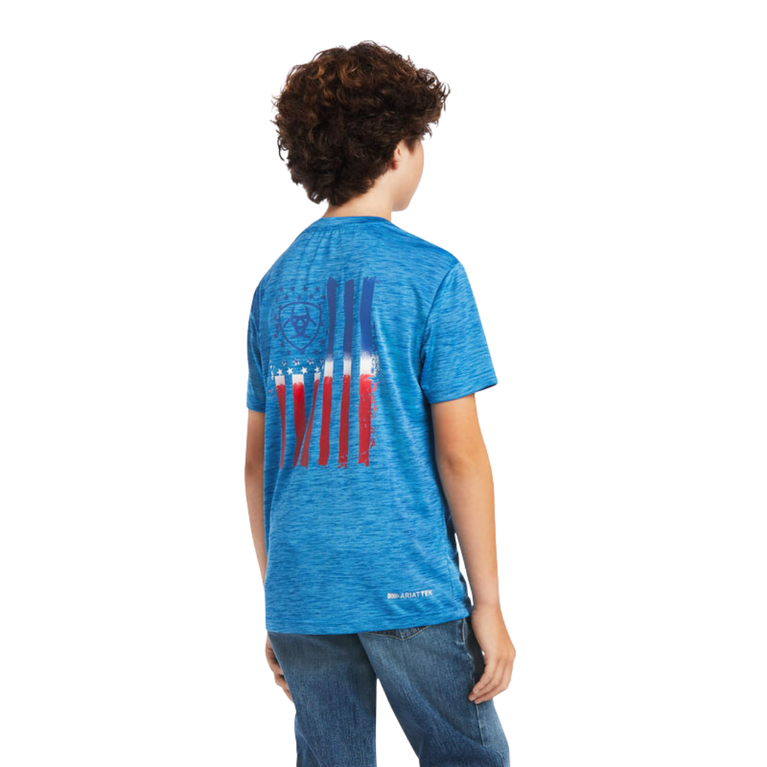 Ariat Youth Boy's Charger Patriotic Blue Shirts