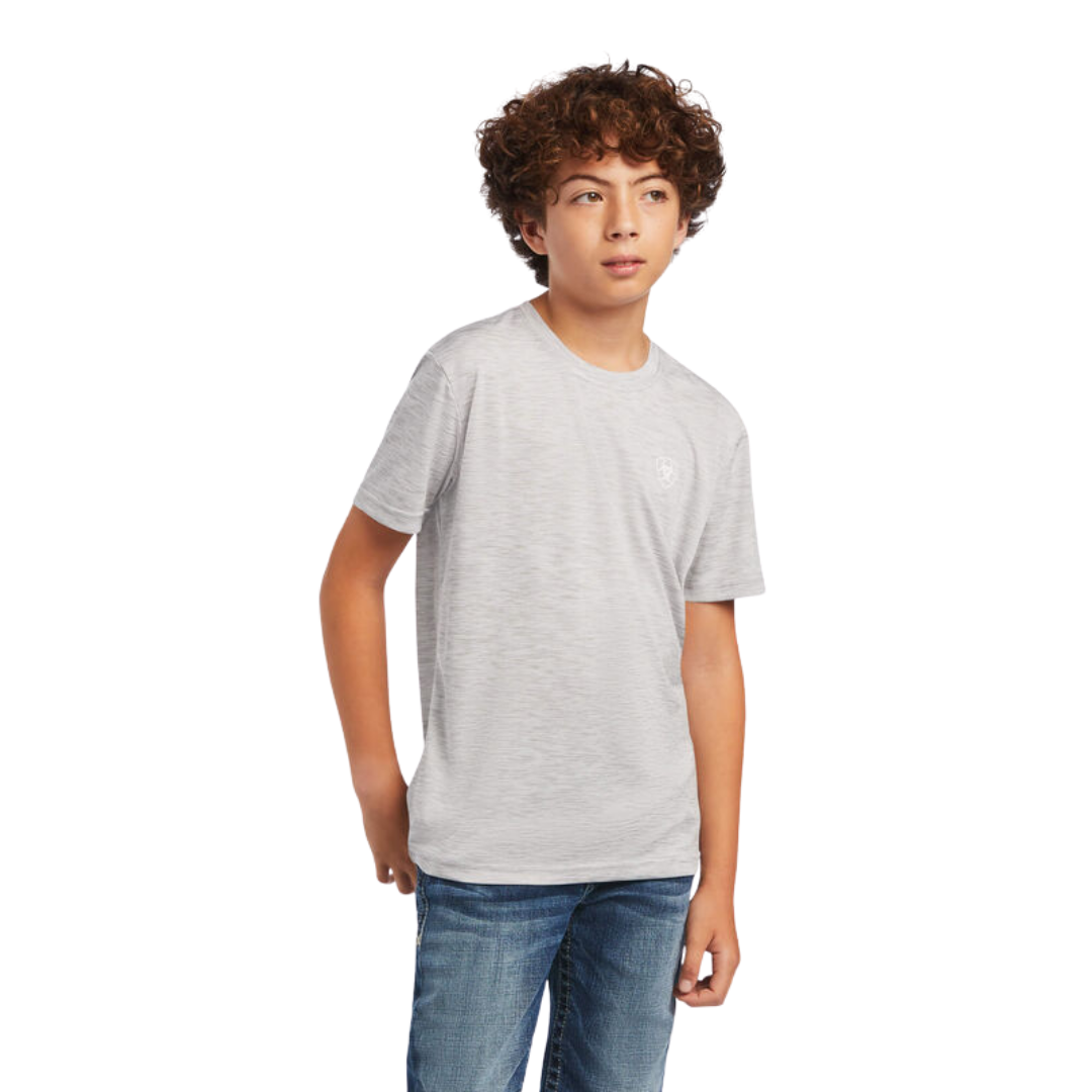 Ariat Youth Boy's Charger Patriotic Grey Shirt