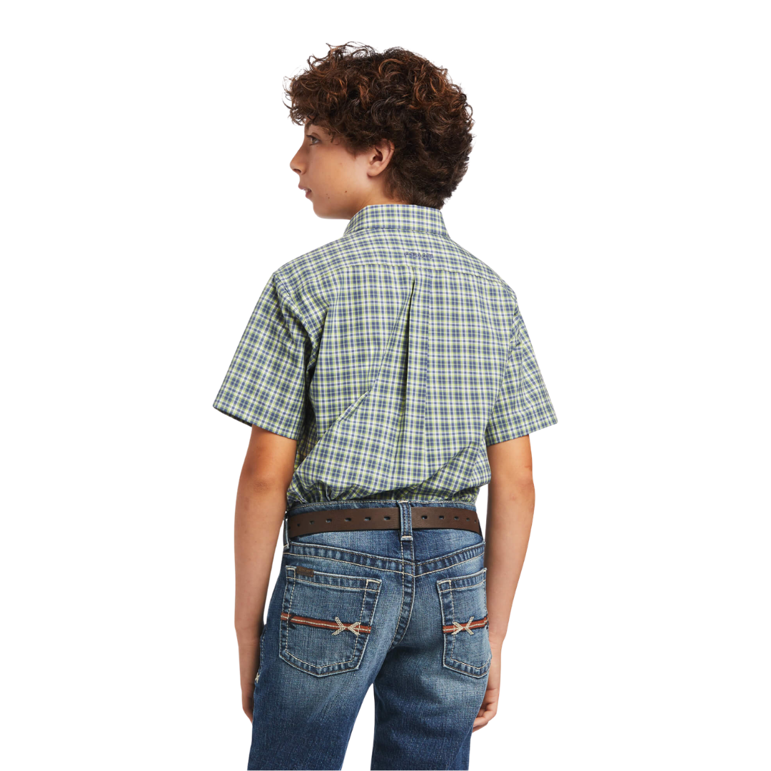 Ariat Youth Boy's Pro Series Barrett Green Shirt