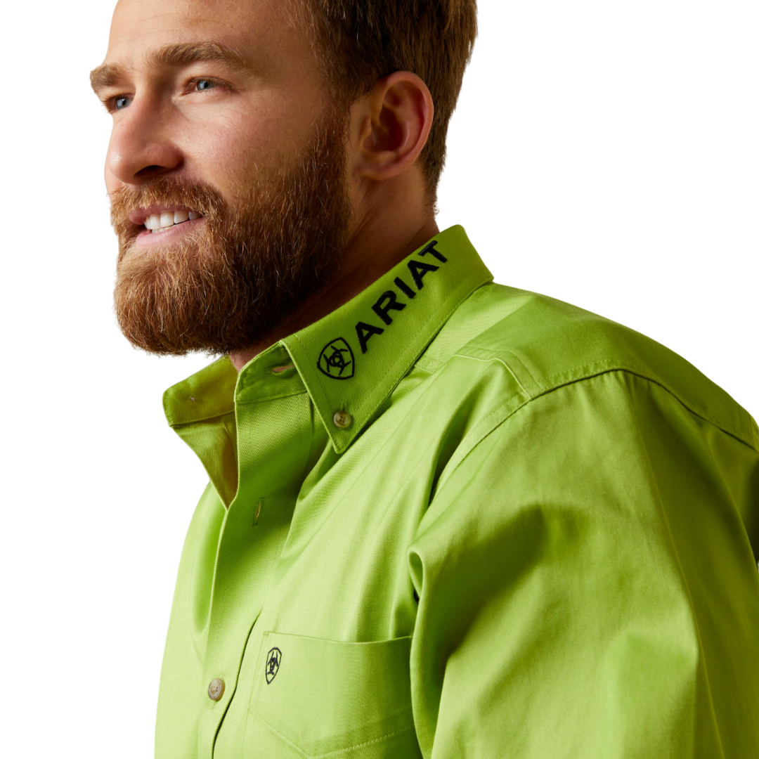 Ariat Men's Team Logo Twill Green Shirt