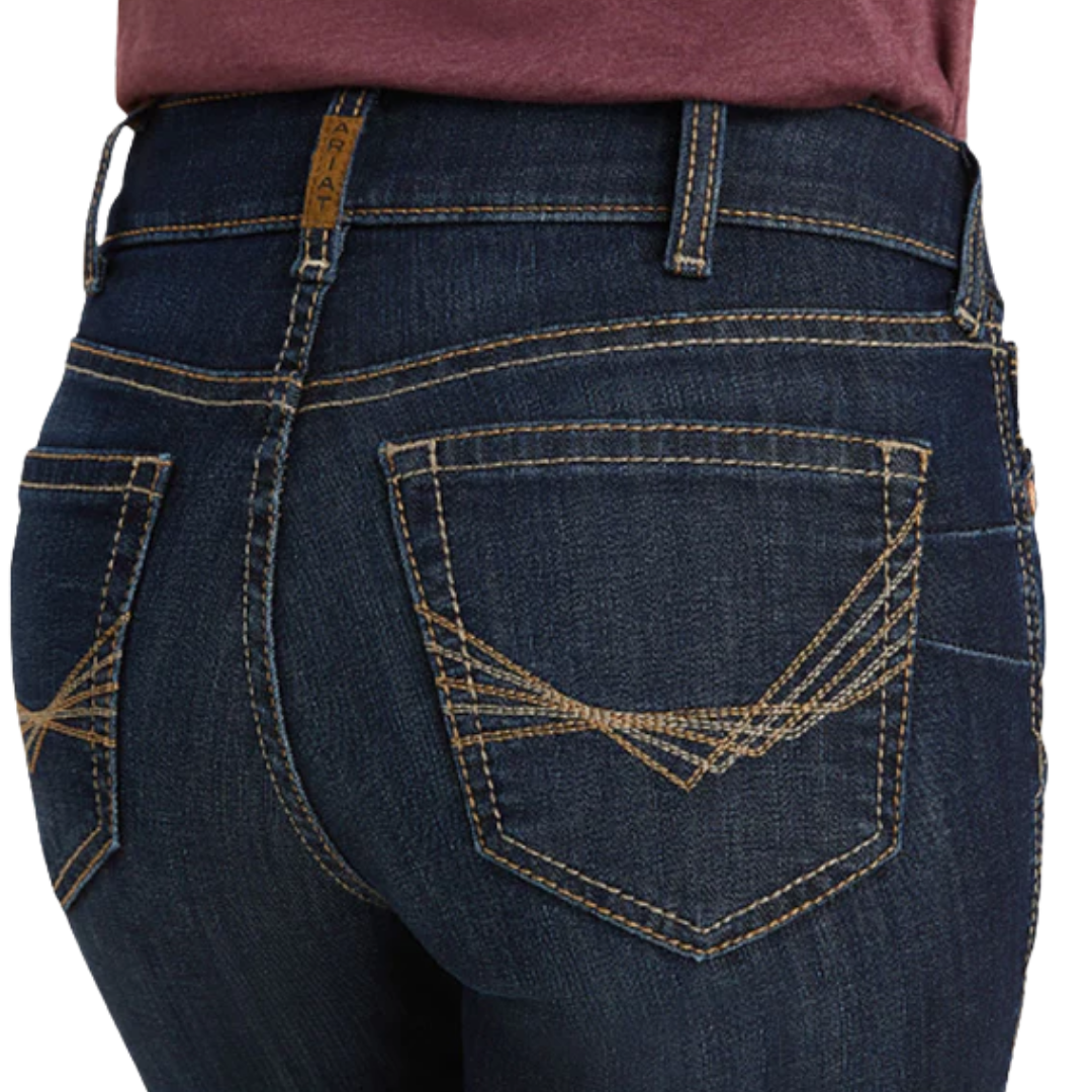 Ariat Women's Greta Perfect Rise Straight Blue Jeans
