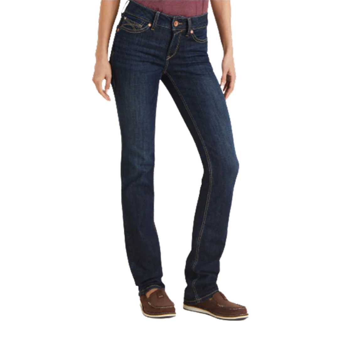 Ariat Women's Greta Perfect Rise Straight Blue Jeans