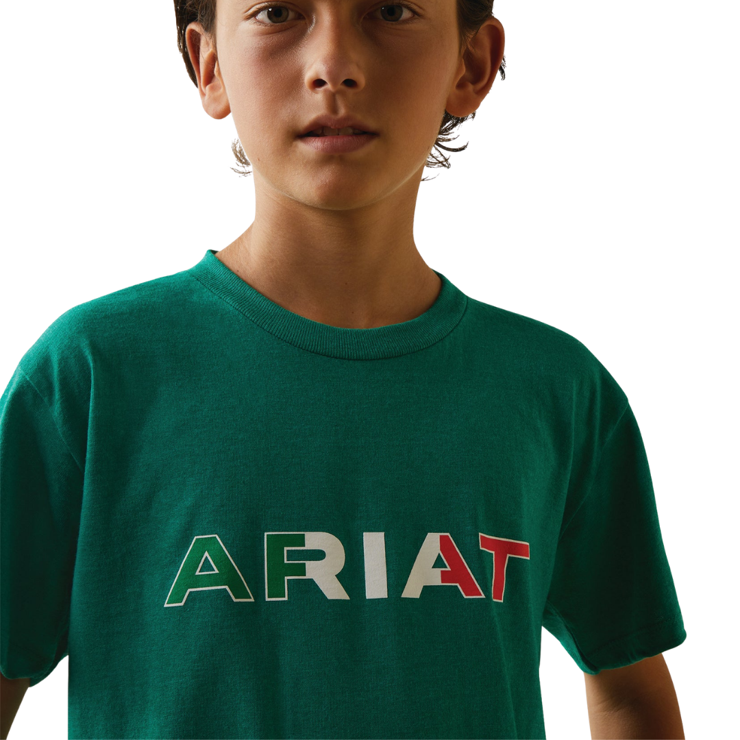 Ariat Youth Boy's Viva Mexico Green Shirt