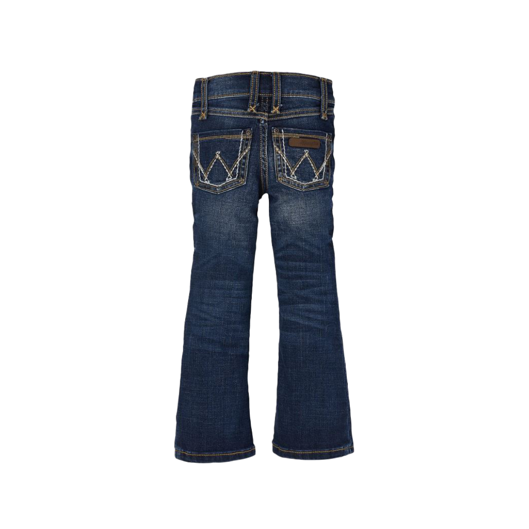 Wrangler Youth Girl's Patch Boot Cut Blue Jeans