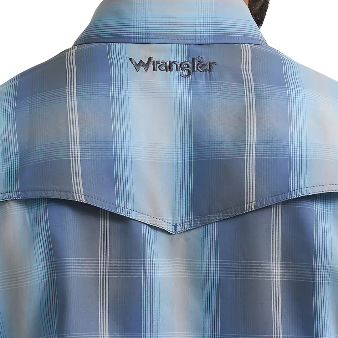 Wrangler Men's Atg-x Western Performance Indigo Shirt