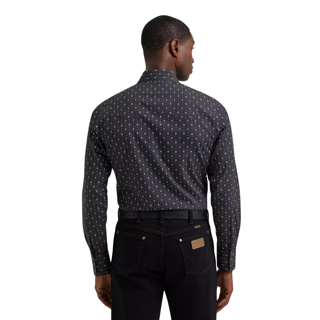 Wrangler Men's Retro Long Sleeve Black Shirt