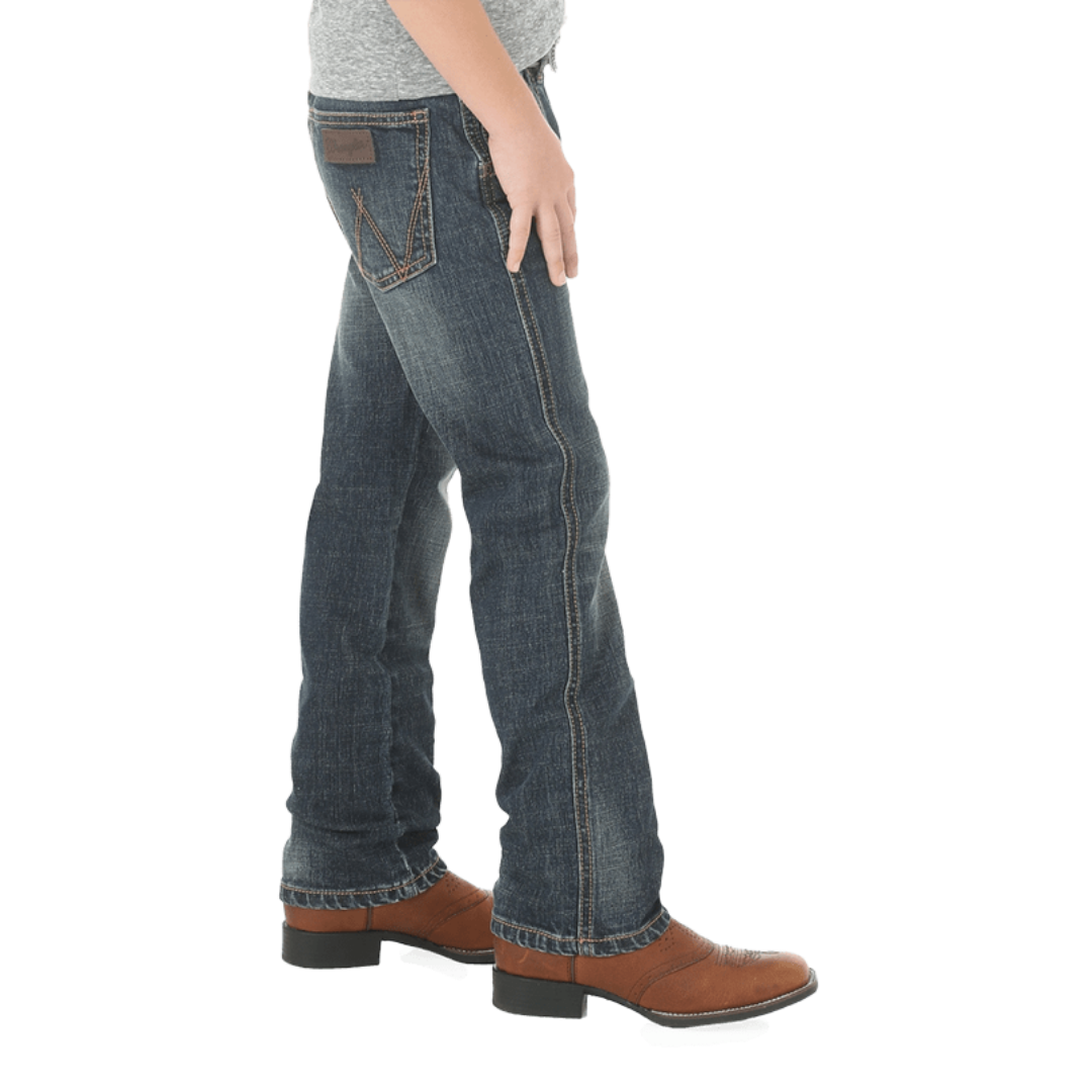 Wrangler Youth Boy's Retro Slim Straight Dark Wash Jeans
