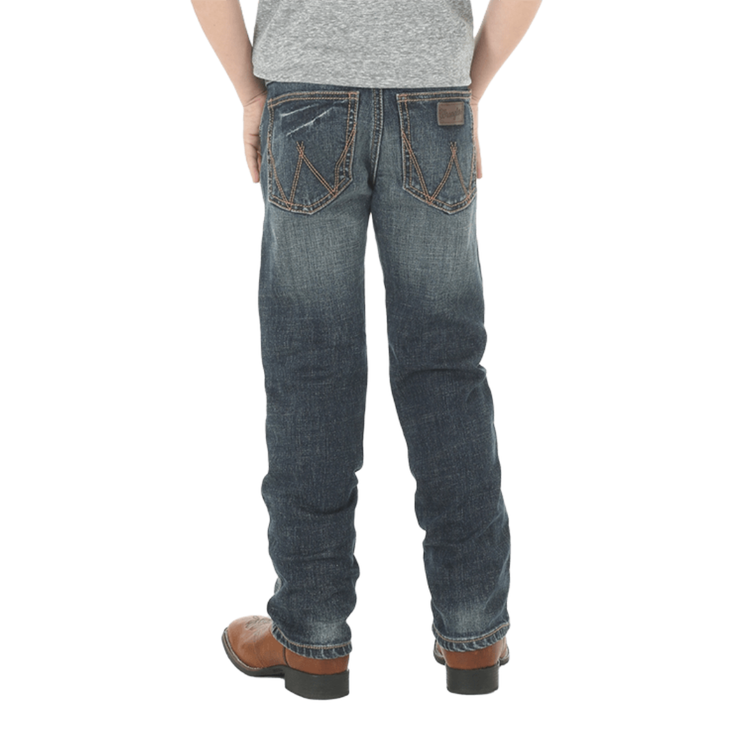 Wrangler Youth Boy's Retro Slim Straight Dark Wash Jeans