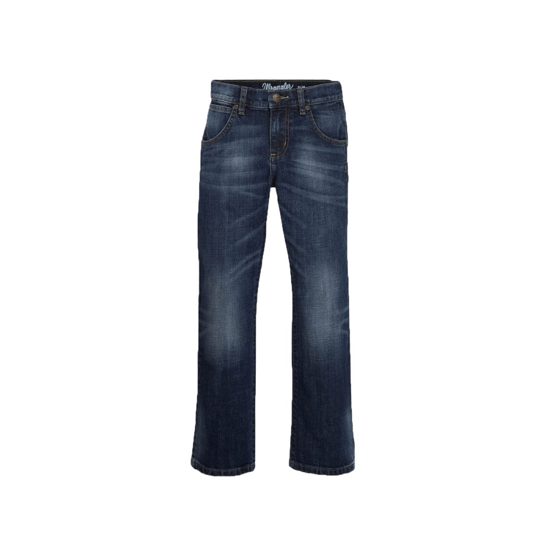 Wrangler Youth Boy's Bozeman Retro Slim Straight Blue Jeans