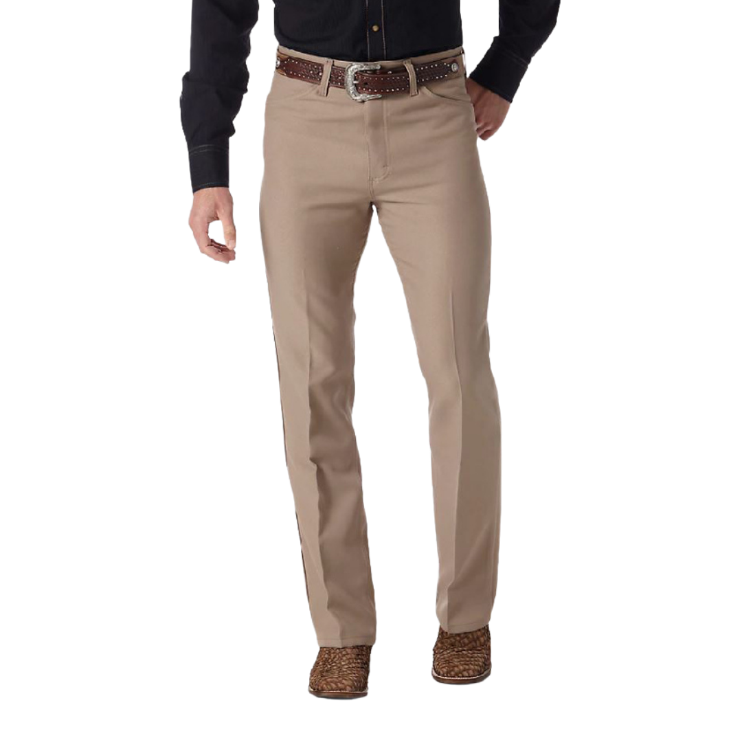 Wrangler Men's Tan Regular Fit High Rise Pants