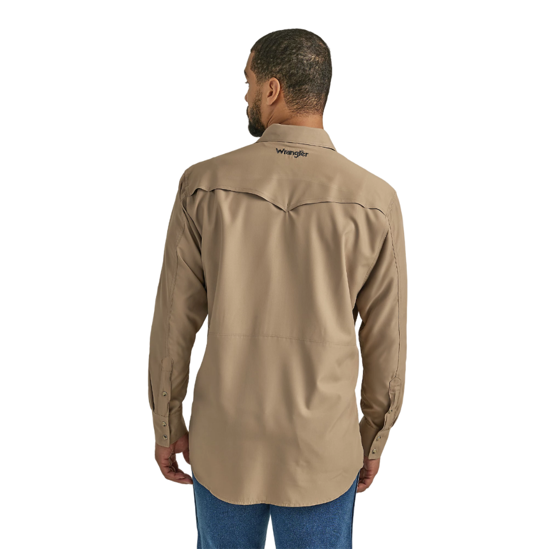 Wrangler Men's Performance Neutral Tan Shirt