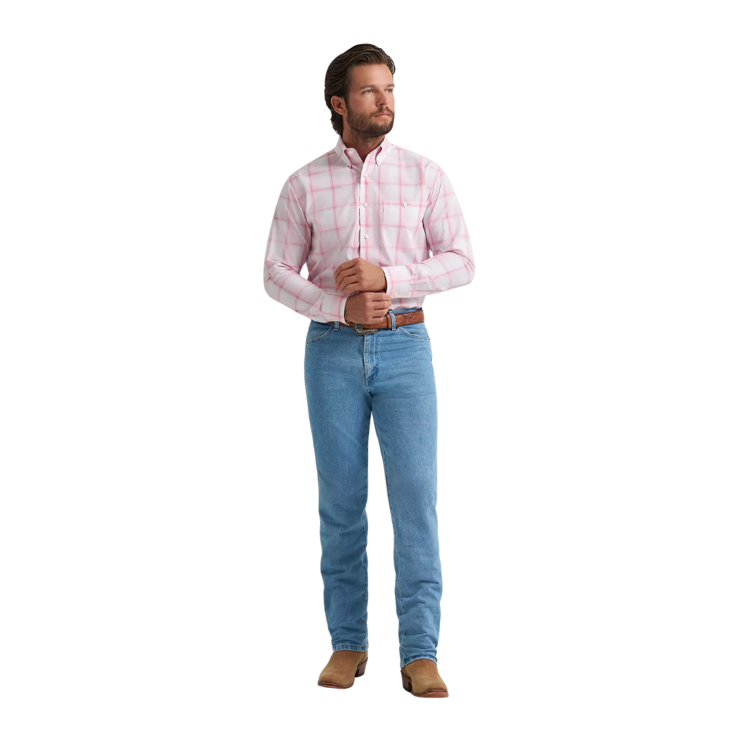 Wrangler Men's Bucking Cancer Pink Shirt