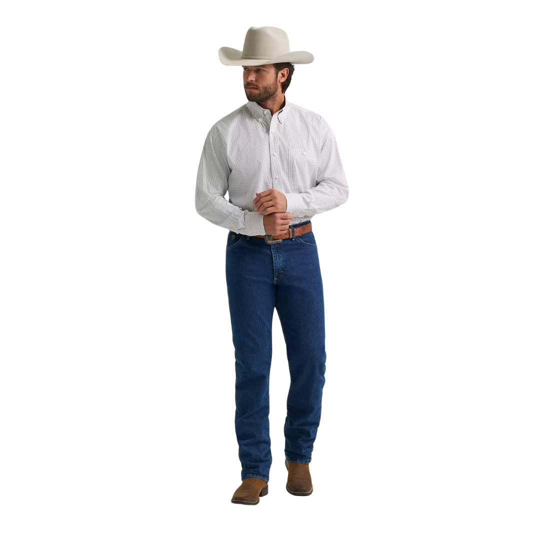 Wrangler Men's George Stait One Pocket White Shirt