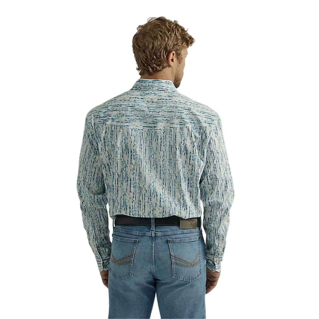 Wrangler Men's 20x Competition Advanced Comfort In Rainy Blue Shirt