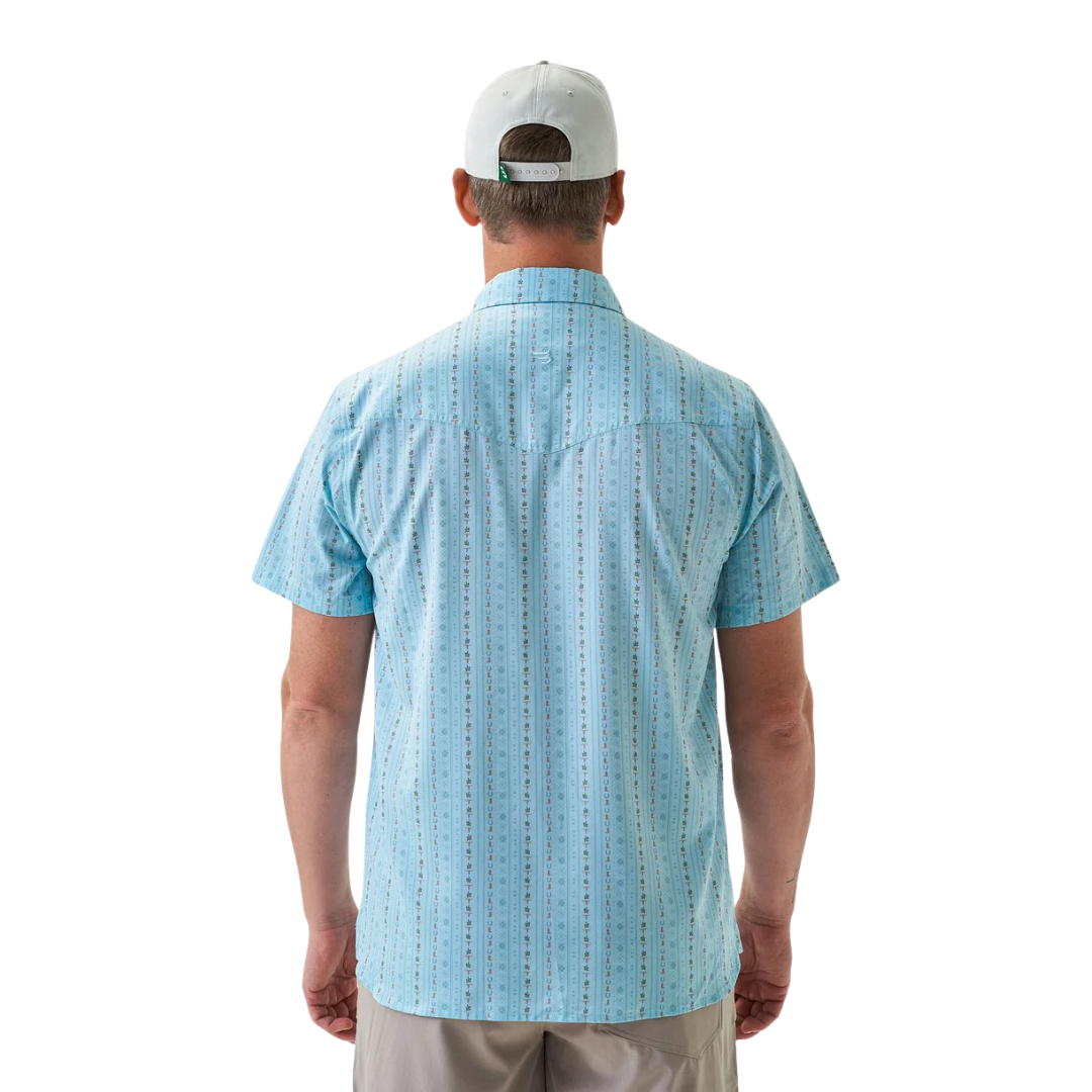 Burlebo Men's Performance Western Blue Jean Shirt