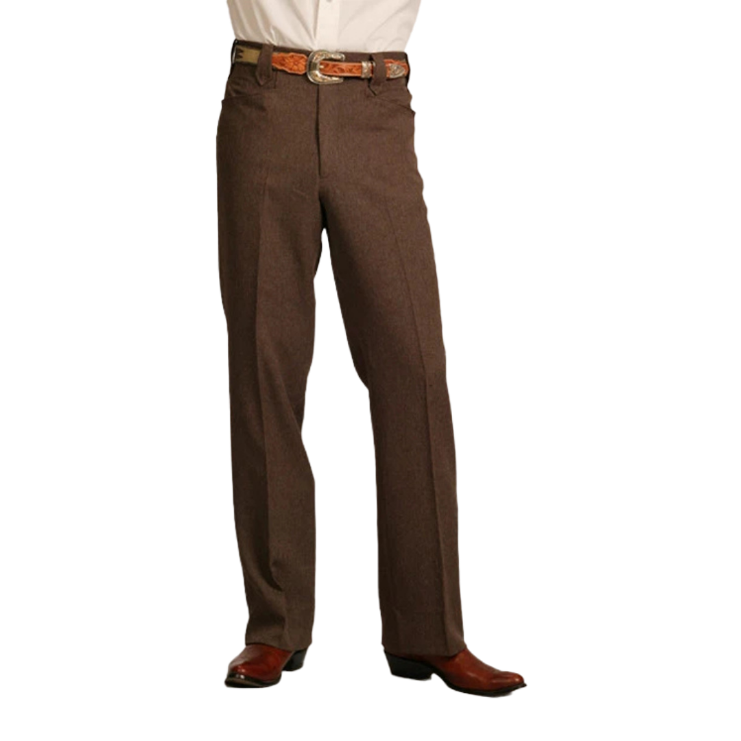 mens dark brown dress pants Sartoria Mazara Men's - Solid Color - Flat Front Design - 100% Wool Fabric - Classic Fit for Formal Business Wear these brown linen ASOS Design - Slim Suit