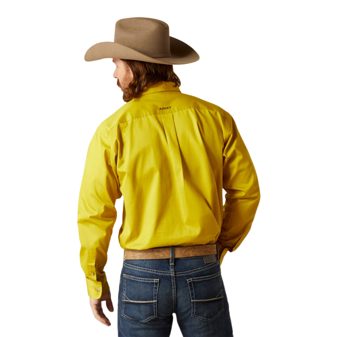 Ariat Men's Team Logo Twill Classic Yellow Shirt