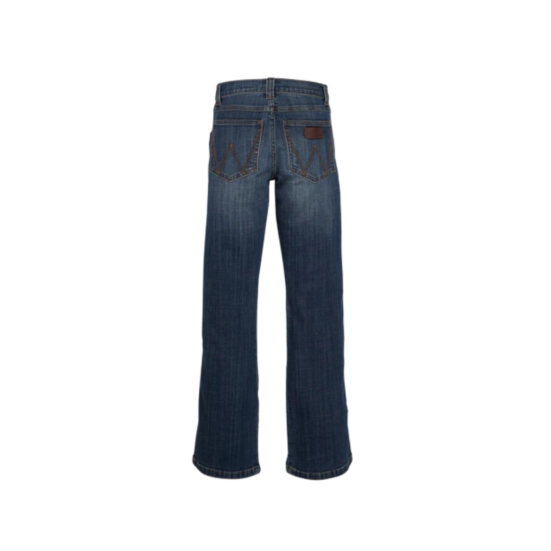 Wrangler Youth Boy's Light Wash Slim Fit Boot Blue Jeans