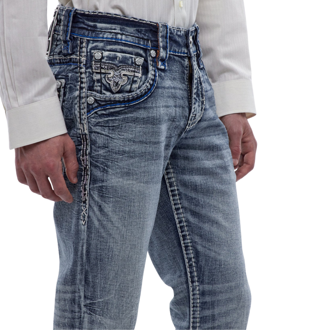 Rock Revival Men's Jett J202 Blue Jeans