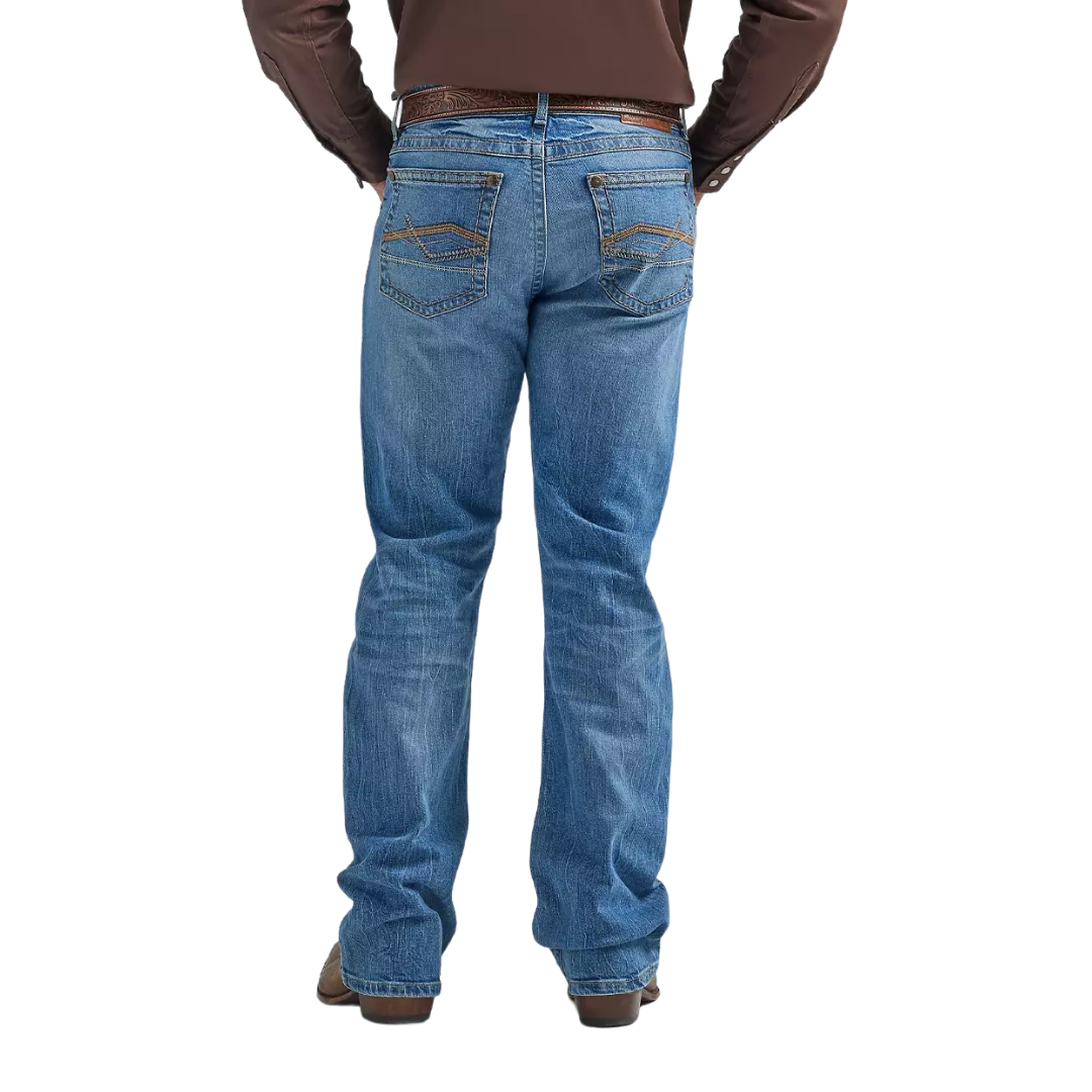 Wrangler Mens Slim Fit Bootcut Six Blue Jeans
