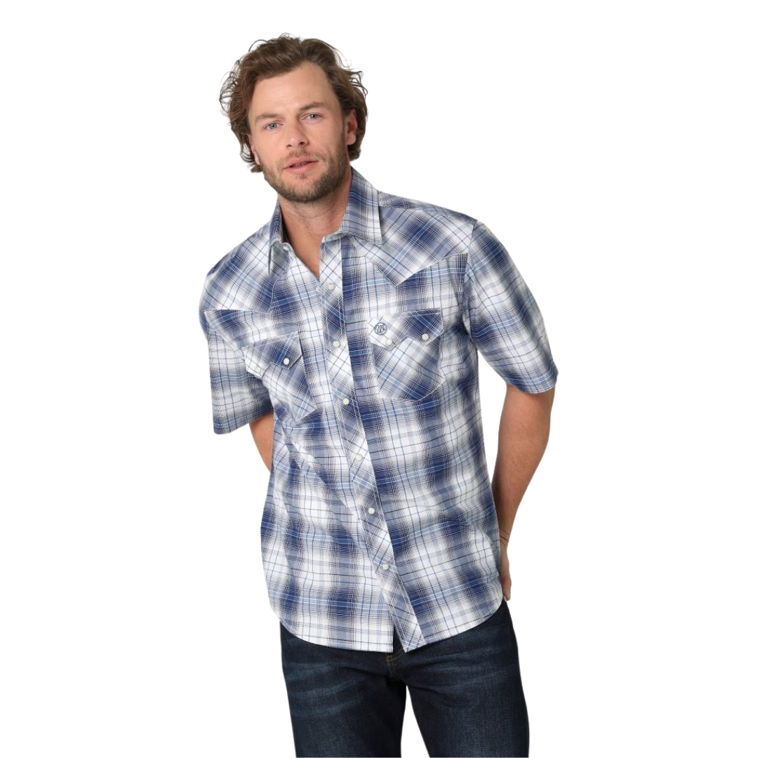 Wrangler Men's Retro Blue Shirt